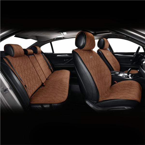 Купити Комплект преміум накидок для сидінь CarLife Racer, coffee