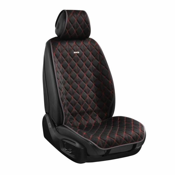 Купити Комплект преміум накидок для сидінь CarLife Nitro, black-red