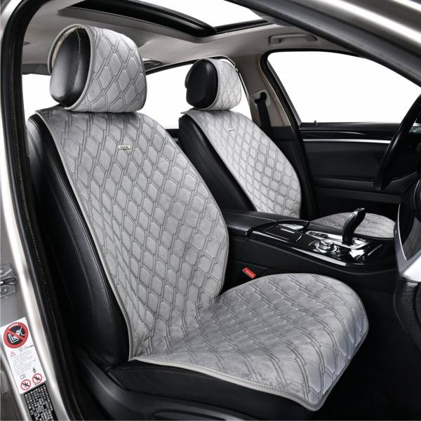 Купити Преміум накидки для передніх сидінь CarLife Turbo, grey 2шт