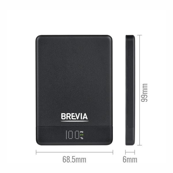Купить Повербанк (Power Bank) Brevia ePower 5000mAh MagSafe SuperSlim PD20W, Qі15W LCD чорний