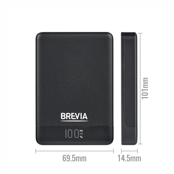 Купить Повербанк (Power Bank) Brevia ePower 10000mAh MagSafe SuperSlim PD20W, Qі15W LCD чорний