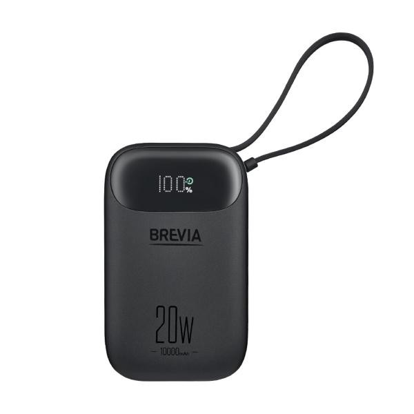 Купити Повербанк (Power Bank) Brevia ePower 10000mAh PD20W CompactMini LCD чорний + кабель
