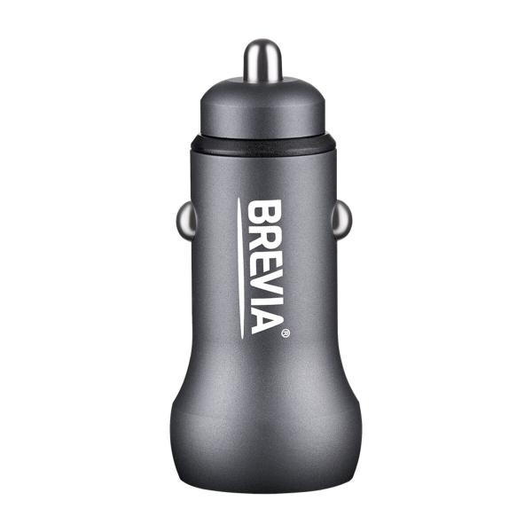 Купить Автомобільний зарядний пристрій Brevia ePower Dual Style Metal LED 48W 1xUSB-C+1xUSB-A