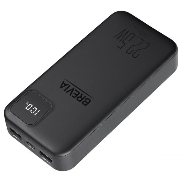 Купити Повербанк (Power Bank) Brevia 20000mAh 22,5W, Li-Pol, LCD чорний