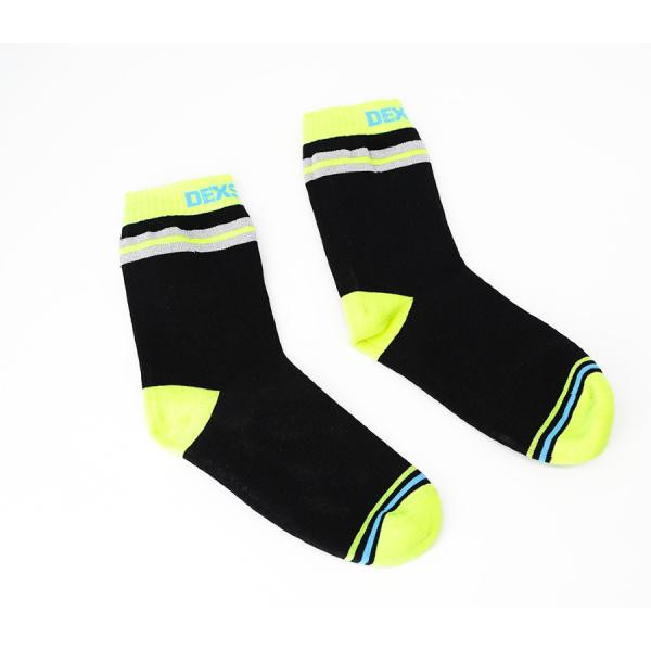 Buy Socks waterproof dexhell Pro visibility Cycling, rn l (43-46), with a green stripe