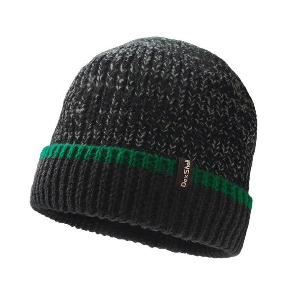 Buy DEXSHELL CUFFED BEANIE DEXSHELL CUFFED BEANIE, PR S/M (56-58 cm) black with green stripe