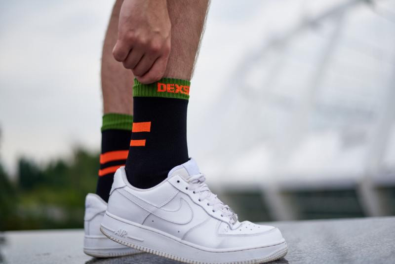 Buy Socks waterproof dexhell running, p-p s, with orange stripes