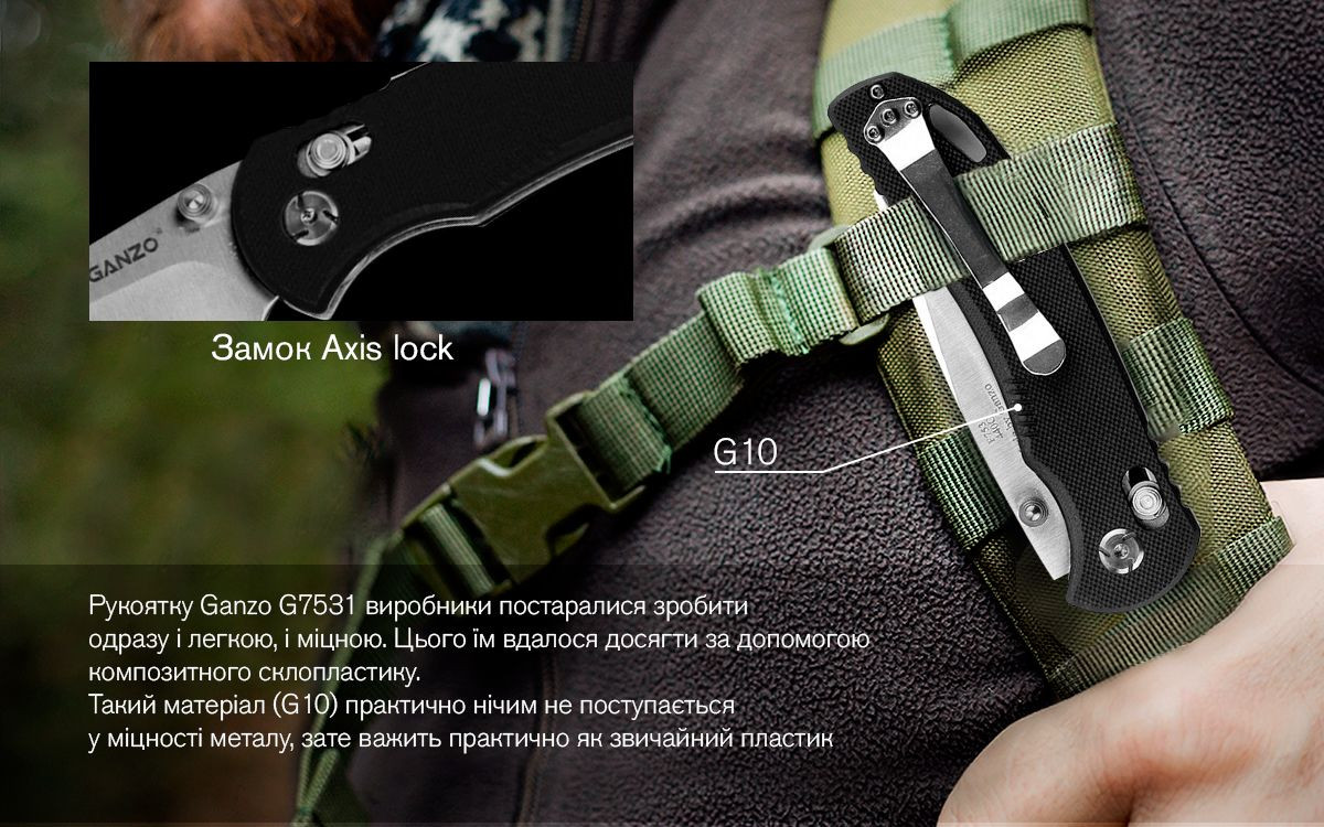 Buy Than a folding ganzo g7531-bk