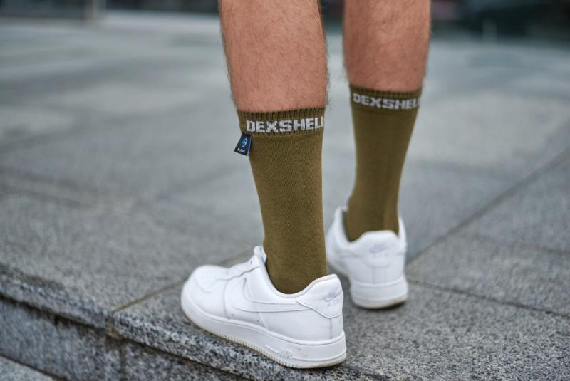 Buy Socks waterproof dexhell Ultra Thin Crew OG, Rr M, khaki