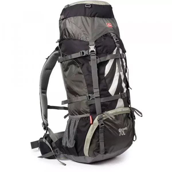 Buy Backpack tourist Naturehike NH70B070-B, 70 l + 5 l, black and gray