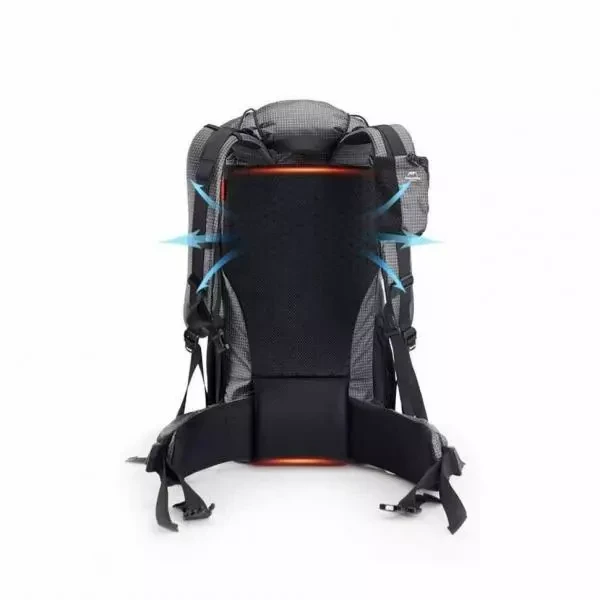 Buy Backpack Tourist Naturehike Rock NH20BB113, 40 + 5 l, black