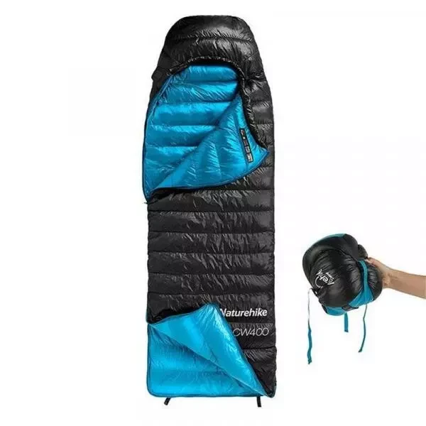 Купить Спальник з натуральним пухом Naturehike CWZ400 NH19W400-Z, (7°C), p-р L, жовтий
