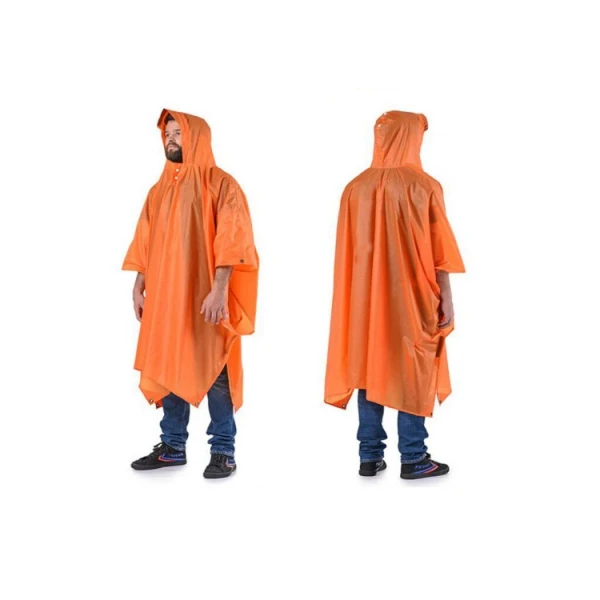 Купить Пончо-дощовик 3 в 1 Naturehike NH17D003-M, 20D, помаранчевий