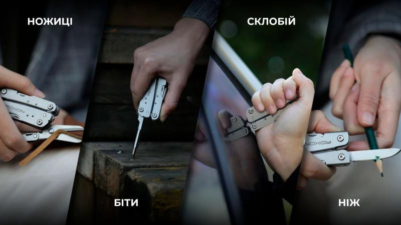 Купить Міні мультитул Roxon M3 зі змінними бітами, сірий