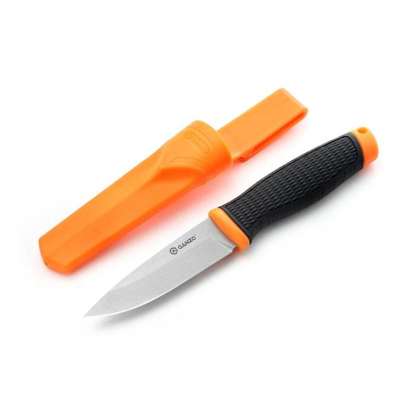 Buy Knife ganzo g806 -or orange with scissors