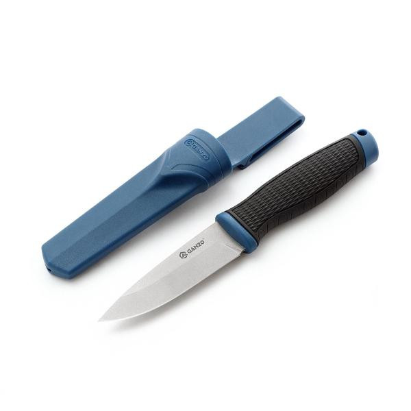 Buy Knife ganzo g806 -b blue with scissors