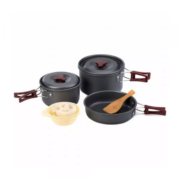 Купити Набор посуды Naturehike 3-4 NH (2 каструли+ крышки+сковорода)  carbon (NH15T203-G)