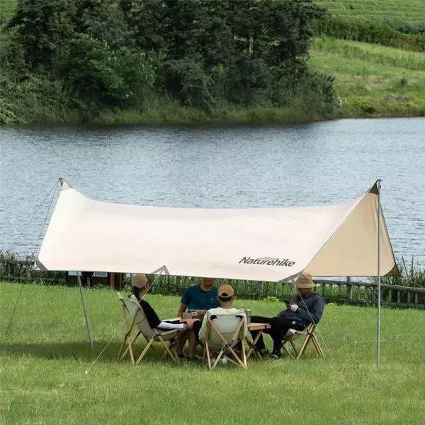 Купити Тент для кемпінгу Naturehike Girder NH20TM006, 150D, 300*438 см, золотий (з двома стійками)