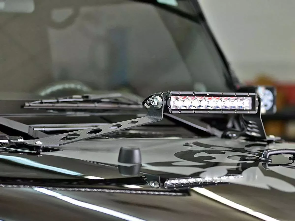 Купить 10-дюймовый легкий набор для крепления капота для Jeep Wrangler JK 07-17