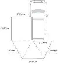 Купить Автомобильная веерная маркиза с прямым углом COLUMBUS 2.5 м