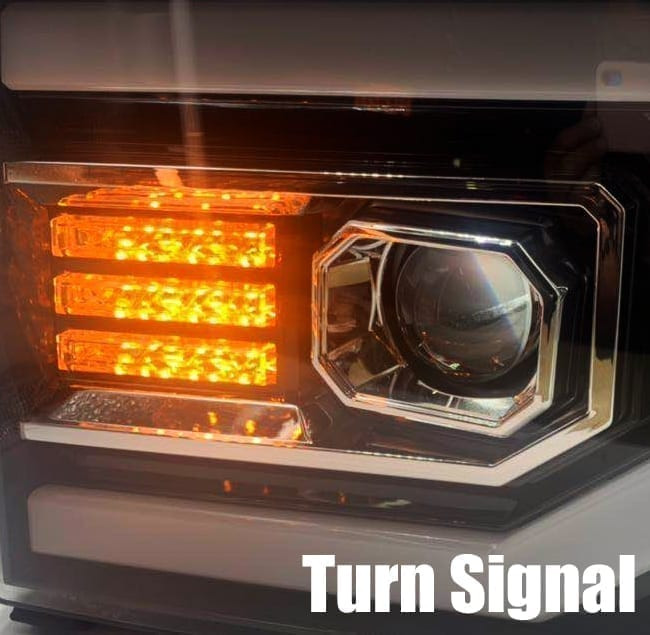 Buy Front headlights GMC Sierra 2007-2013 Pro Series Carbon-Black Alparex Axhl-Gs07-pps-LB-A