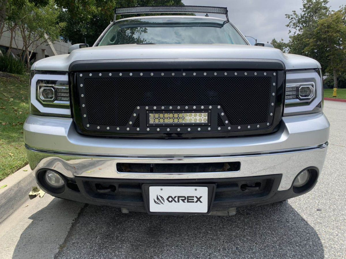 Buy Front headlights GMC Sierra 2007-2013 Pro Series Black Alparex Axhl-GS07-PTS-B-A