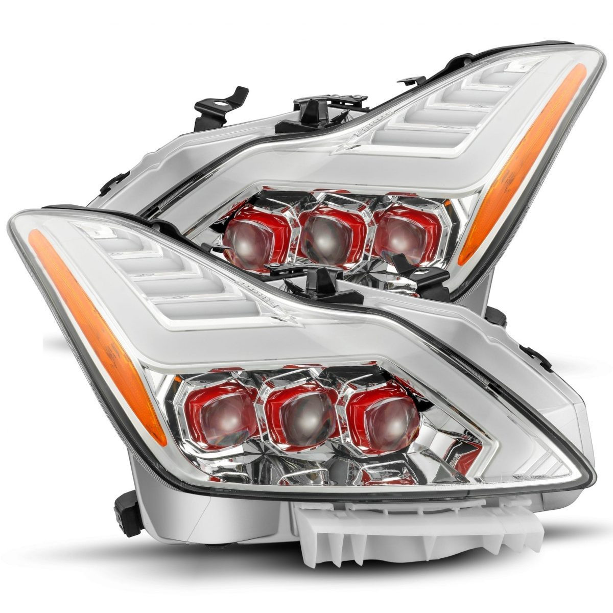 Buy Front headlights Infiniti G37 2008-2013 LED NOVA series Chrome Alpharex Axhl-IG08-PPRS-C-A