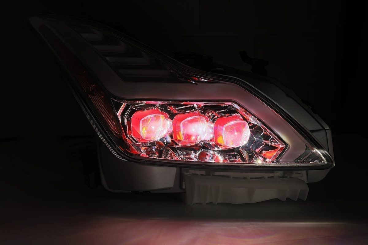 Buy Front headlights Infiniti G37 2008-2013 LED NOVA series Chrome Alpharex Axhl-IG08-PPRS-C-A