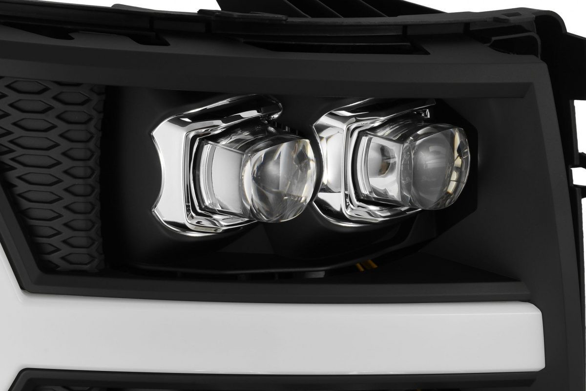 Buy Front headlights Chevrolet Silverado 2007-2013 LED NOVA Black Alpharex Axhl-Cl07-PTS-PL-B-A