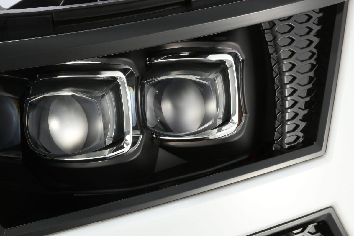 Buy Front headlights Chevrolet Silverado 2007-2013 LED NOVA Series Carbon-Black Alpharex Axhl-Cl07-PTS-LB-AA