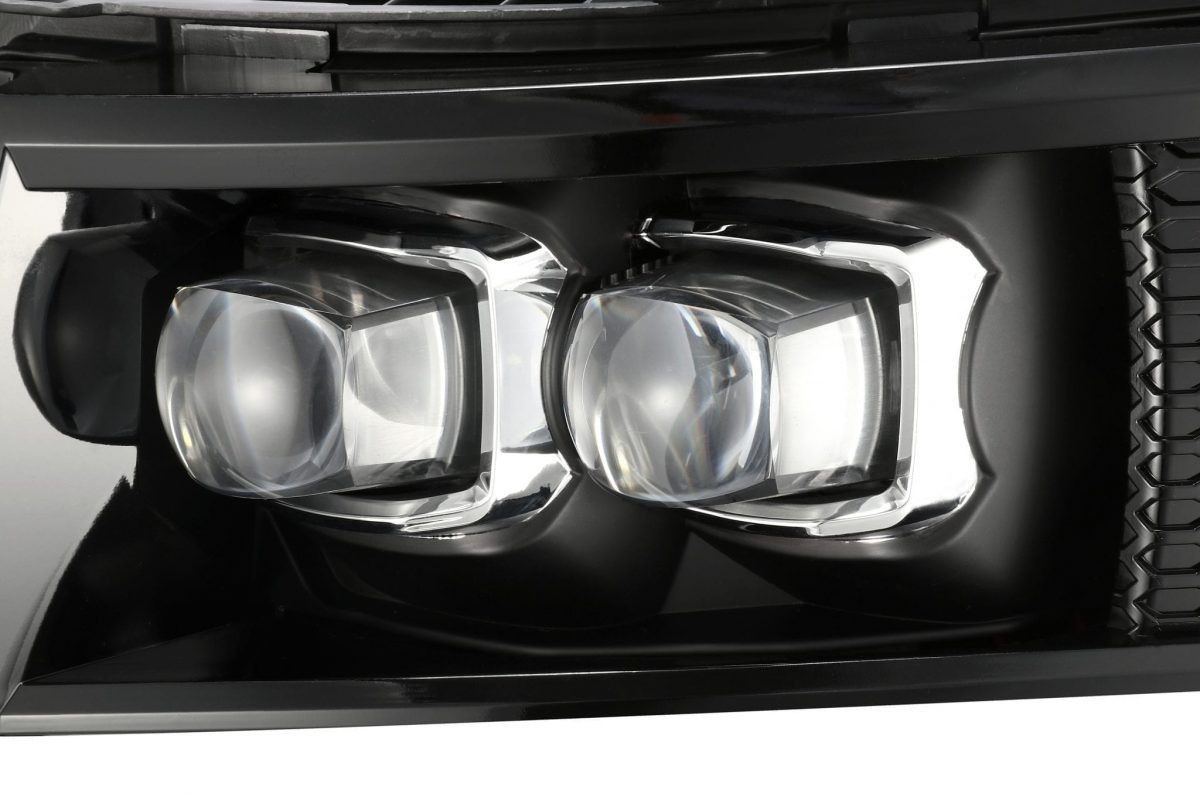 Buy Front headlights Chevrolet Silverado 2007-2013 LED NOVA Series Carbon-Black Alpharex Axhl-Cl07-PTS-LB-AA