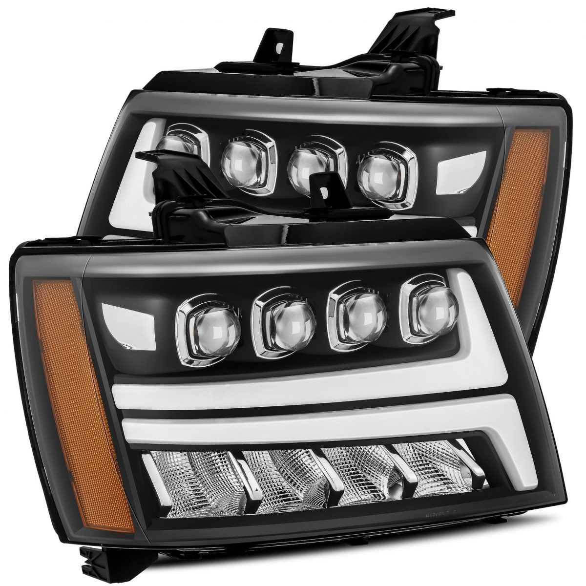 Buy Front headlights Chevrolet Tahoe 2007-2013 LED NOVA Black ALPHAREX AXHL-CT07-PTS-LED-B-A