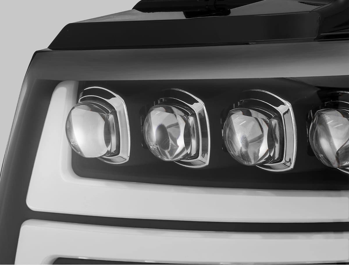 Buy Front headlights Chevrolet Tahoe 2007-2013 LED NOVA Black ALPHAREX AXHL-CT07-PTS-LED-B-A