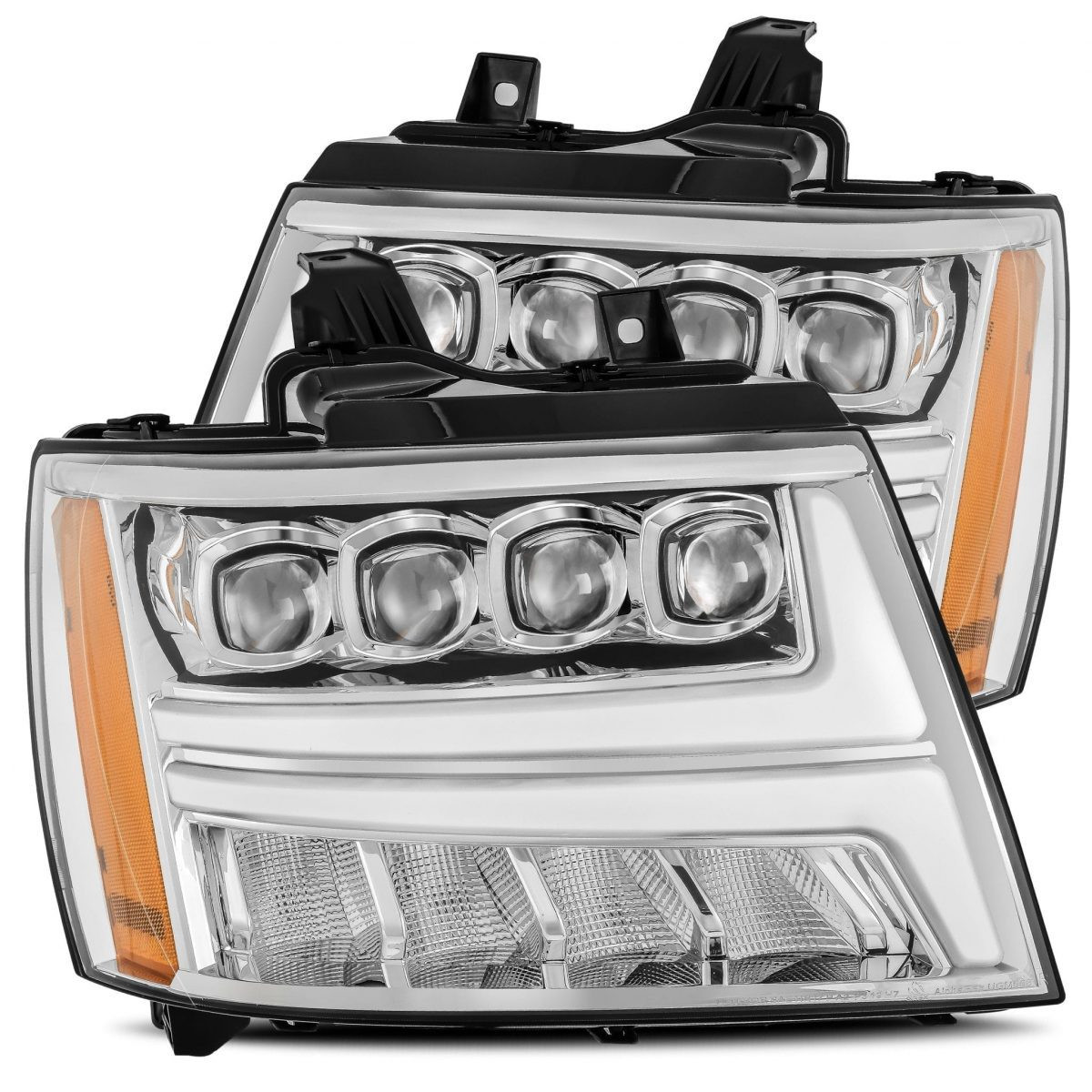 Купити Передні фари Chevrolet Tahoe 2007-2013 LED NOVA серія хром AlphaRex AXHL-CT07-PPTS-LED-C-A