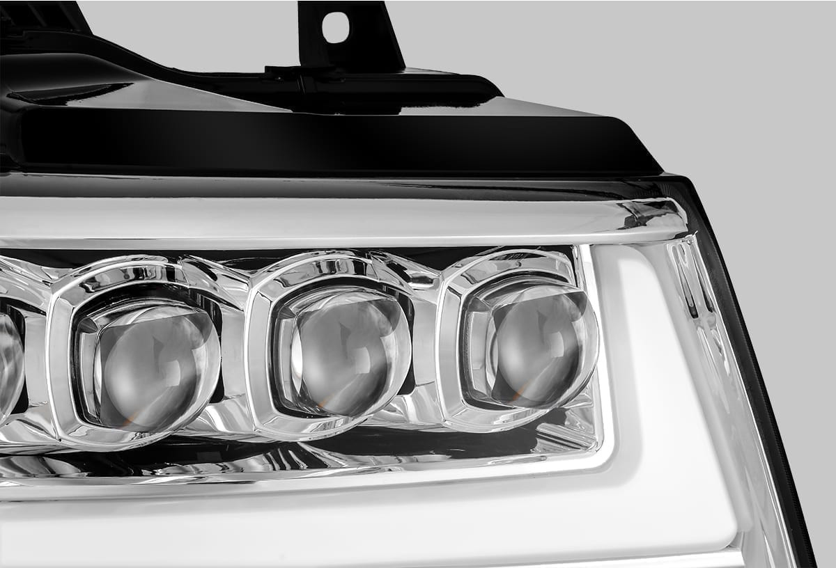 Купити Передні фари Chevrolet Tahoe 2007-2013 LED NOVA серія хром AlphaRex AXHL-CT07-PPTS-LED-C-A