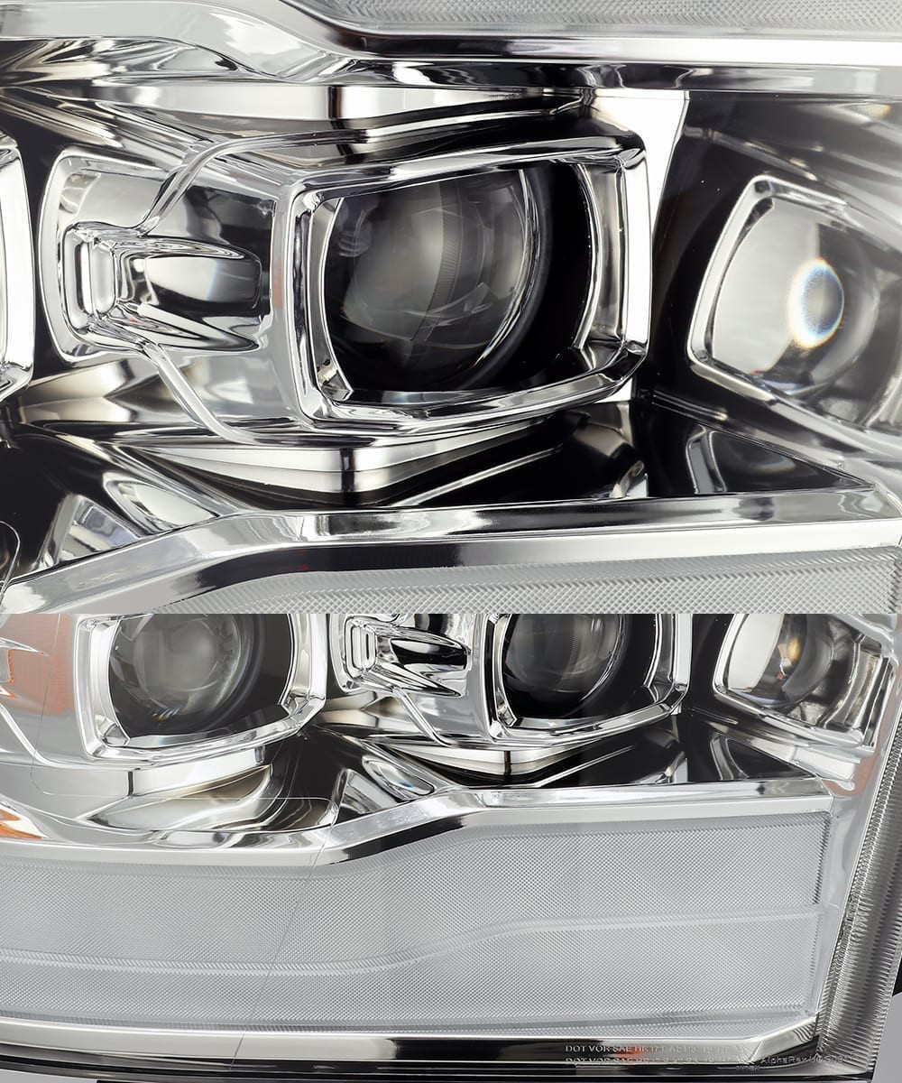 Buy Front headlights Dodge RAM 1500 Classic 2009-2023 Pro Series Chrome Alpharex Axhl-DR09-PTS-C-A-G3