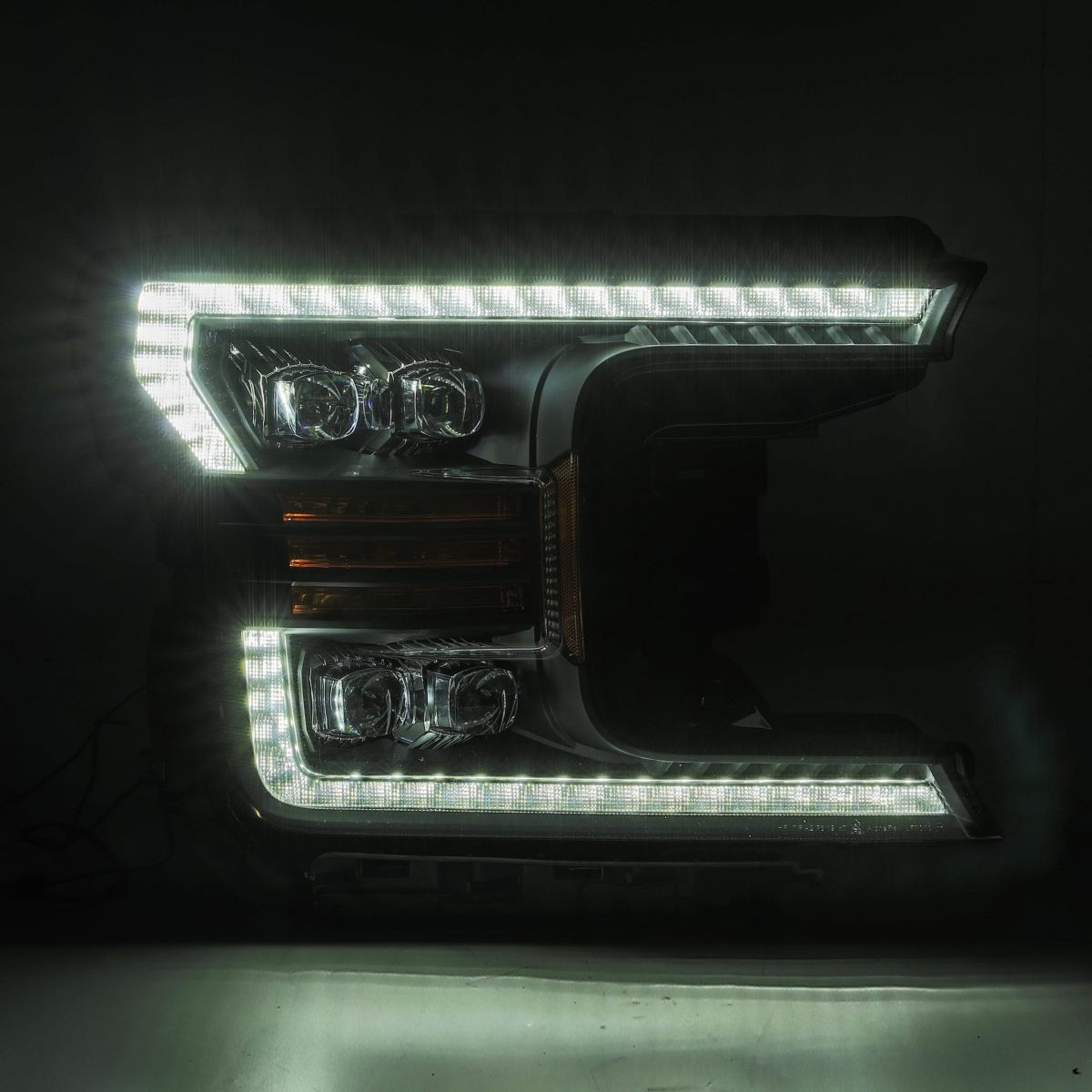 Купити Передні фари Ford F150 2018-2020 LED NOVA серія чорні AlphaRex AXHL-FF18-PPTS-LED-B-A-G2