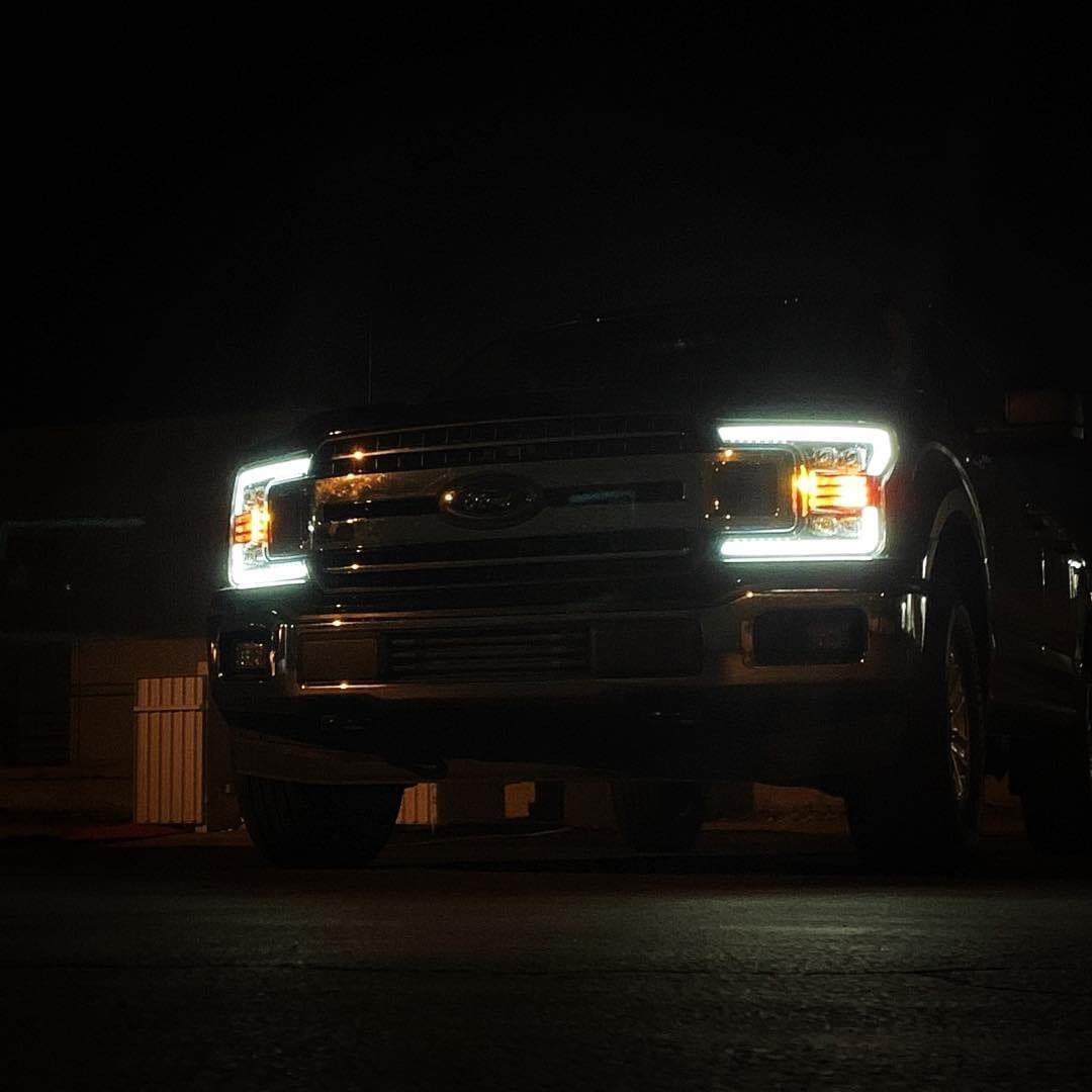 Купити Передні фари Ford F150 2018-2020 LED NOVA серія хром AlphaRex AXHL-FF18-PPTS-LED-C-A-G2