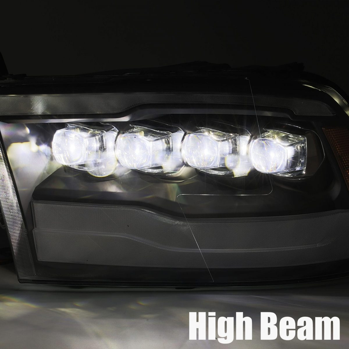 Buy Front headlights Dodge RAM 1500 Classic 2009-2023 LED NOVA Series Carbohydrate-Black Alpharex Axhl-DR09-PLD-LB-A-G2