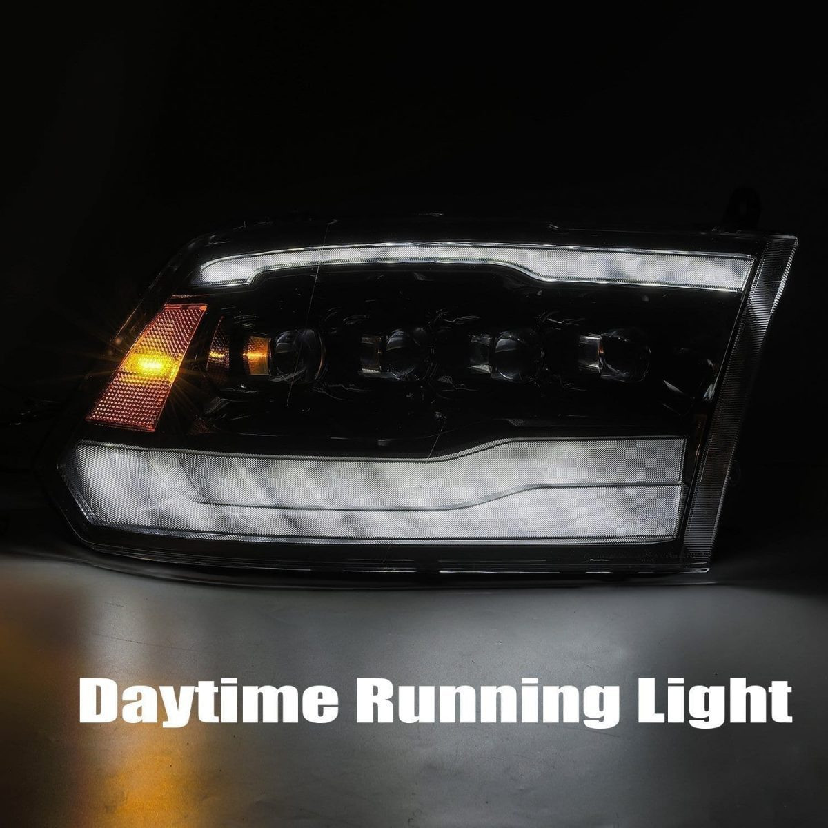 Buy Front headlights Dodge RAM 1500 Classic 2009-2023 LED NOVA Series Carbohydrate-Black Alpharex Axhl-DR09-PLD-LB-A-G2