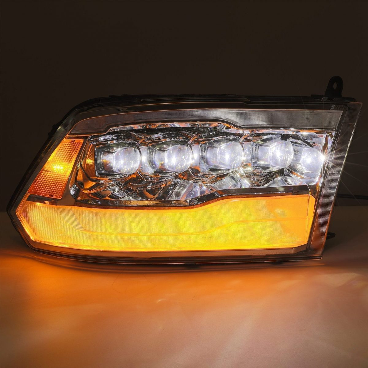 Buy Front headlights Dodge Ram 1500 Classic 2009-2023 LED NOVA CHRM CHRME ALPHARAREX AXHL-DR09-PLD-C-A-A-G2