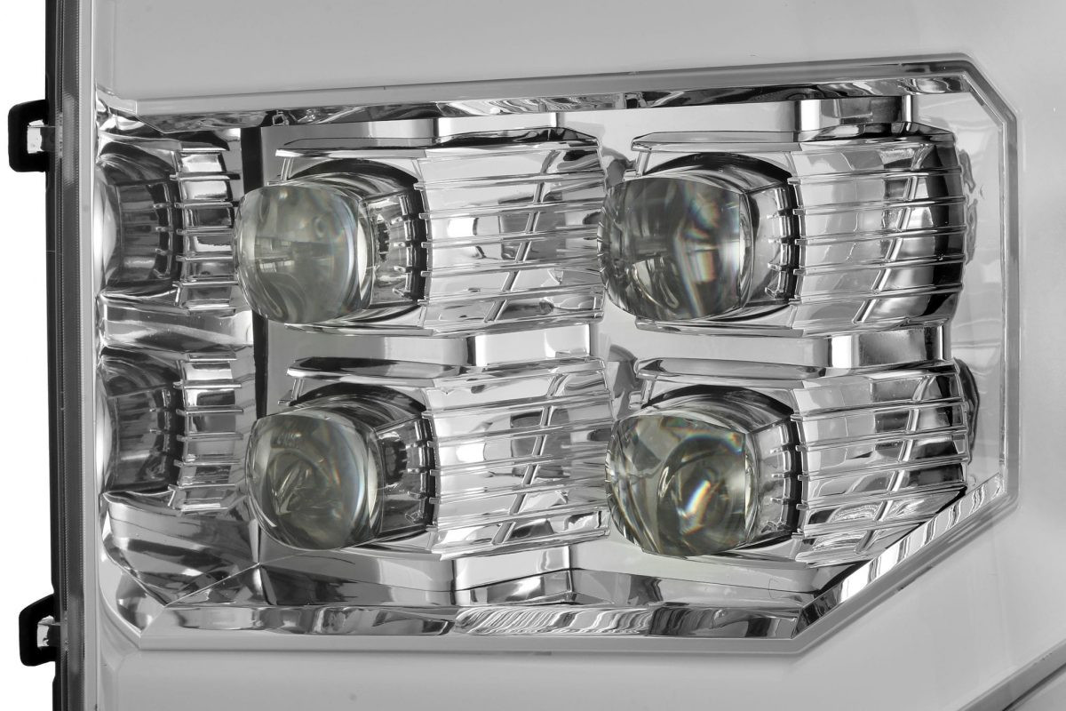 Buy Front headlights GMC Sierra 2007-2013 LED NOVA Series Chrome Alpharex Axhl-GS07-PTS-LED-C-A