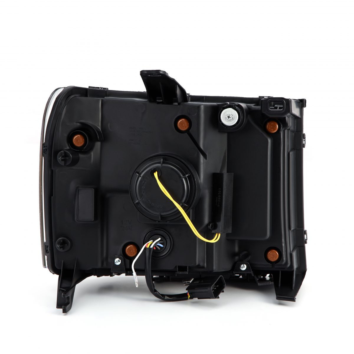 Buy Front headlights GMC Sierra 2007-2013 LED NOVA series carbohy-black Alpharex Axhl-GS07-PPTS-LB-A