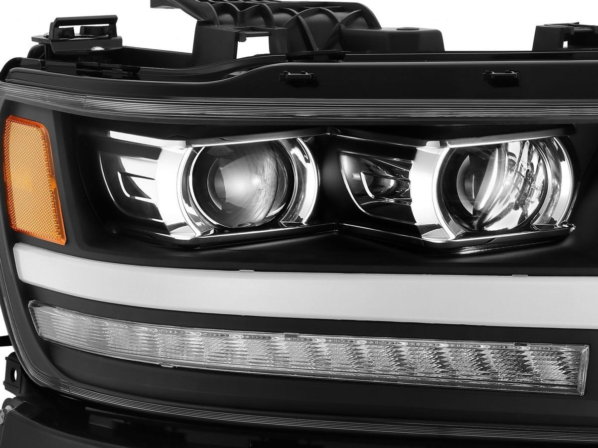 Buy Front headlights DODGE RAM 1500 2019-2023 PRO series carbohy-black Alpharex Axhl-DR19-PTS-LB-A