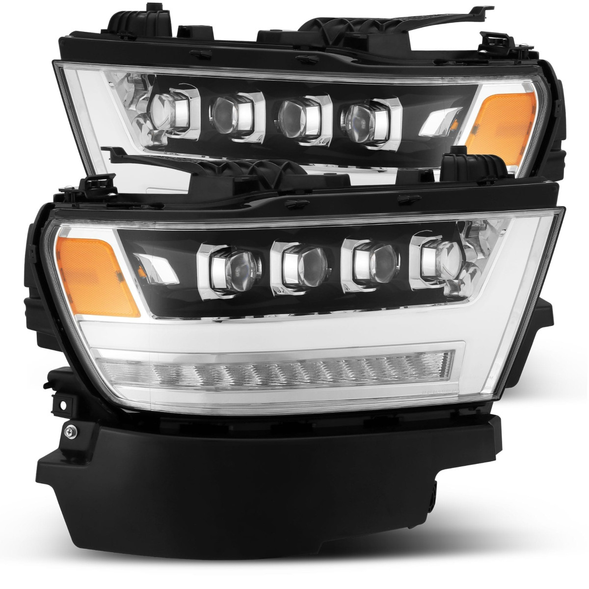 Buy Front headlights Dodge RAM 1500 2019-2023 LED NOVA series Chrome Alpharex AHL-DR19-N-C