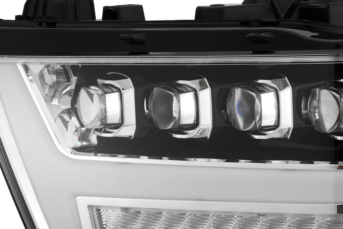 Buy Front headlights Dodge RAM 1500 2019-2023 LED NOVA series Chrome Alpharex AHL-DR19-N-C