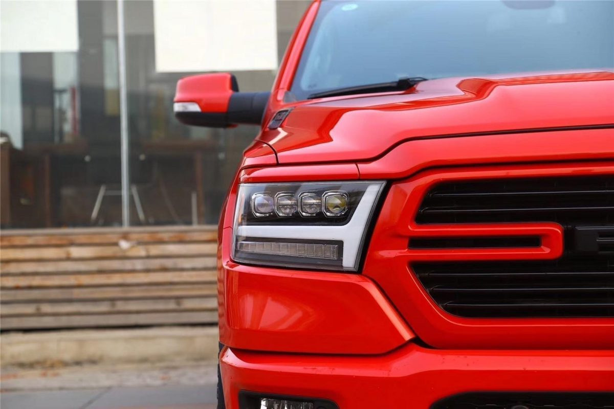Купити Передні фари Dodge Ram 1500 2019-2023 LED NOVA серія вуглево-чорні AlphaRex AHL-DR19-N-LB