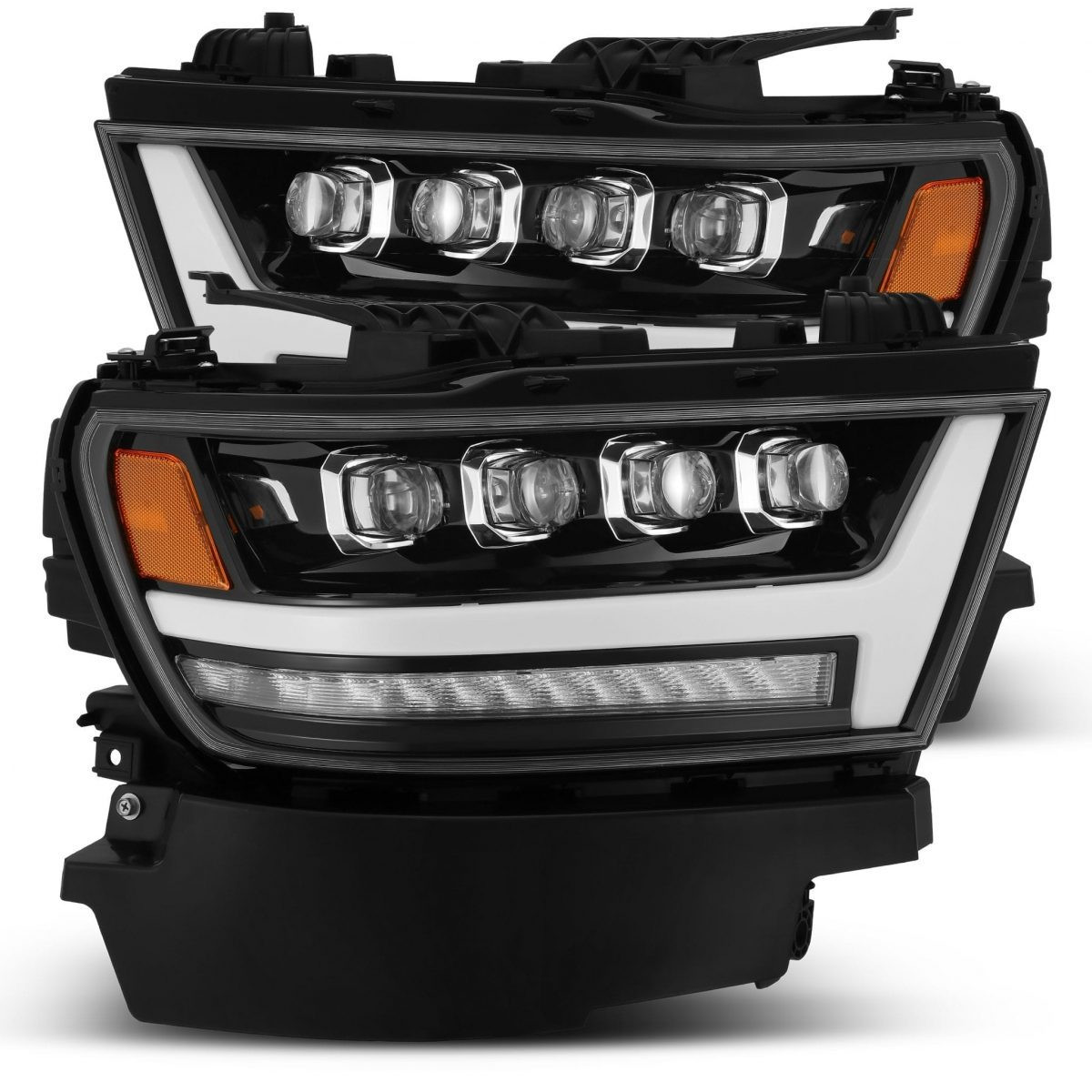 Купити Передні фари Dodge Ram 1500 2019-2023 LED NOVA серія вуглево-чорні AlphaRex AHL-DR19-N-LB