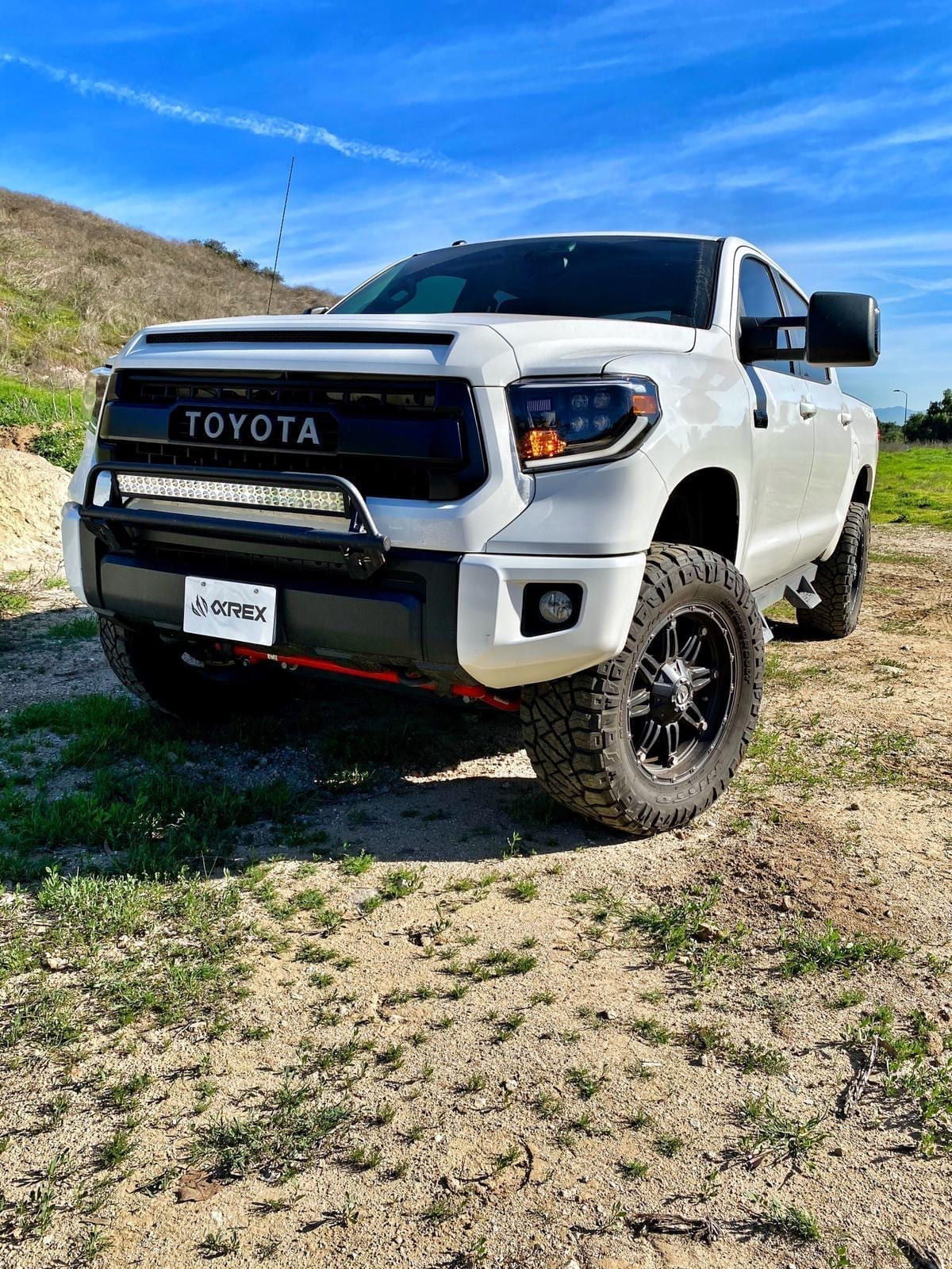 Buy Front headlights Toyota Tundra 2014-2021 LED NOVA Series Carbon-Black Alpharex Axhl-Tun14-PPTS-PLB-A