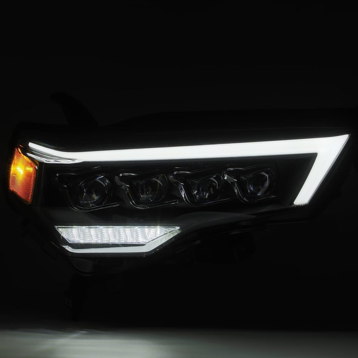 Купити Передні фари Toyota 4Runner 2014-2022 LED NOVA серія колір Alpha-Black AlphaRex AHL-T414-N-LB